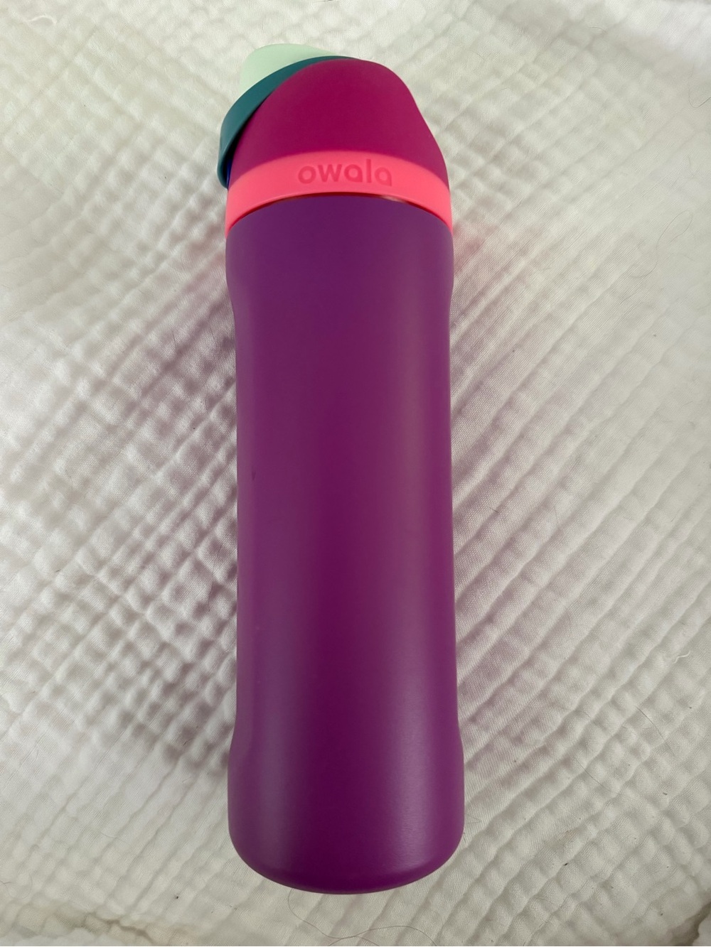 Owala Purple Stainless Water Bottle with Pink Accent